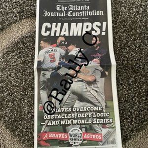 AJC Atlanta Newspaper Braves Win World Series Champions 2021 FULL EDITION
